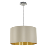 Eglo Pendelleuchte Maserlo Ø38cm E27 taupe-gold 31602