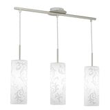 Eglo 90048 Amadora Hängeleuchte 3xE27 Stahl nickel-matt weiss