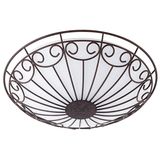 Eglo 92143 Colti Deckenleuchte 2xE27 Stahl antik-braun weiss lackiert