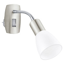 Eglo 92935 Dakar 3 Steckerleuchte E14 Stahl chrom weiss