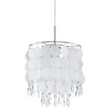 Eglo 93092 Fedra 2 Hängeleuchte E27 Stahl chrom perlmutt klar