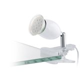 Eglo 93118 Banny 1 LED Klemmleuchte 3W Kunststoff Stahl transparent chrom weiss glänzend