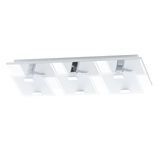 Eglo 93313 Vicaro LED Wandleuchte / Deckenleuchte 3x2.5W Edelstahl chrom weiss klar