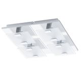Eglo 93314 Vicaro LED Wandleuchte / Deckenleuchte 4x2.5W Edelstahl chrom weiss klar