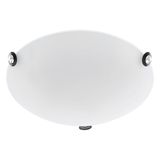 Eglo 93624 Cafiera LED Wandleuchte / Deckenleuchte 12W Stahl Glas weiss schwarz