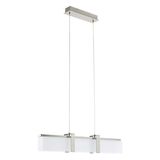 Eglo 93738 Campera LED Hängeleuchte 24W Stahl nickel-matt weiss klar