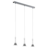 Eglo 93793 Musero LED Hängeleuchte 3x5.4W Stahl Alu nickel-matt klar