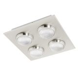 Eglo LED Deckenleuchte Lombes 4x4.5W nickel