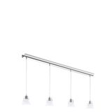 Eglo 94356 Pancento LED Hängeleuchte 4x4.5W Stahl chrom klar satiniert