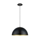 Eglo 94936 Gaetano 1 Pendelleuchte E27 Stahl Schwarz Gold