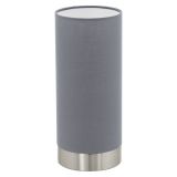 Eglo Tischleuchte Pasteri E27 mit Touch grau