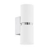 Eglo 95368 Passa LED Wandleuchte 2x4W Rund Chrom Weiss