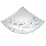 Eglo 95578 Nerini LED Wandleuchte 16W 34x34cm Kristall-Glas