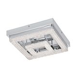 Eglo 95659 Fradelo LED Deckenleuchte Pyramide 2fach 12W Stahl Chrom