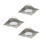 Eglo 95803 Pineda LED Einbauleuchte 3x6W 7,8x7,8cm Nickel