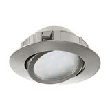 Eglo 95856 Pineda LED Einbauleuchte 1x6W schwenkbar Ø8,4cm Nickel