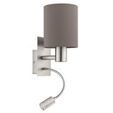 Eglo 96481 Pasteri LED + E27 Wandleuchte nickel anthrazit braun