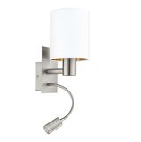 Eglo 96484 Pasteri LED + E27 Wandleuchte nickel weiss kupfer