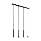 EGLO 97605 CORTADERAS LED Hängeleuchte schwarz gold GU10 4x5W