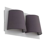 EGLO 97625 SERRAVALLE LED Wandleuchte grau 2x5.4W 3000K warmweiss
