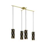EGLO 97768 PINTO NERO 1 Pendelleuchte schwarz gold 4xE27
