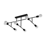 EGLO 98035 BELSIANA Deckenleuchte schwarz 8xE27