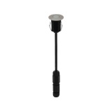 Eglo 98182 TRONTO LED Außen-Ein-/Aufbauleuchte 1W Ø45mm Edelstahl Schwarz Warmweiss