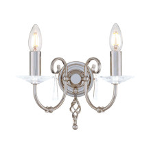 Elstead Aegean Wandleuchte E14 2-fach Poliertes Nickel