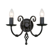 Elstead Artisan Wandleuchte E14 2-fach Schwarz