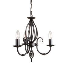 Elstead Artisan Kronleuchter E14 3-fach Schwarz