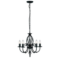Elstead Artisan Kronleuchter E14 5-fach Schwarz