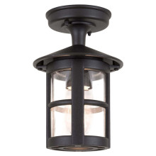 Elstead Hereford Außen-Deckenleuchte E27 24cm Schwarz IP43