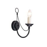 Elstead Carisbrooke Wandleuchte E14 Schwarz, Made in UK