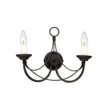 Elstead Carisbrooke Wandleuchte E14 2-fach Schwarz, Made in UK