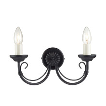 Elstead Chartwell Wandleuchte E14 2-fach Schwarz, Made in UK