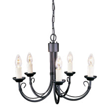 Elstead Chartwell Kronleuchter E14 5-fach Schwarz, Made in UK