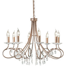 Elstead Christina Kronleuchter E14 8-fach Silber, Gold, Made in UK