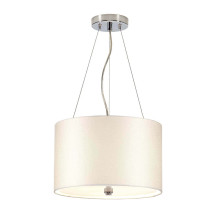 Elstead Pearce Hängeleuchte E27 3-fach 35cm Poliertes Chrom Elfenbein