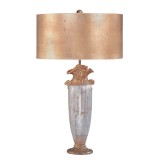 Elstead Bienville Tischleuchte E27 Silber, gold und braun