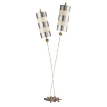 Elstead Nettle Stehleuchte E27 2-fach Beige und Silber