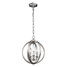 Elstead Corinne Hängeleuchte E14 3-fach 36cm Poliertes Nickel