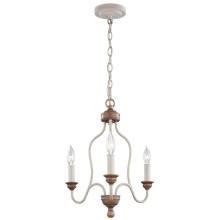Elstead Hartsville Kronleuchter E14 3-fach Chalk Washed, Beachwood