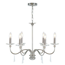 Elstead Finsbury Park Kronleuchter E14 6-fach Poliertes Nickel
