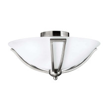 Elstead Bolla Deckenleuchte E27 2-fach 20cm Nickel gebürstet