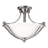 Elstead Bolla Deckenleuchte E27 2-fach 36cm Nickel gebürstet