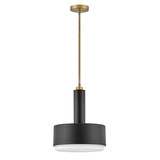 Elstead Cedric Pendelleuchte E27 2-fach Lackiertes Messing Opal