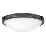 Elstead Collier Deckenleuchte E27 3-fach Schwarzes Oxid Glas klar mit Luftbläschen