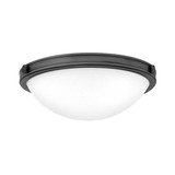 Elstead Collier Deckenleuchte E27 2-fach Schwarzes Oxid Glas klar mit Luftbläschen