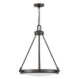 Elstead Collier Pendelleuchte E14 4-fach Schwarzes Oxid Glas klar mit Luftbläschen