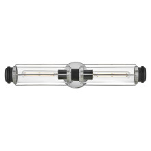 Elstead Masthead Wandleuchte E27 2-fach Poliertes Chrom und schwarz IP44